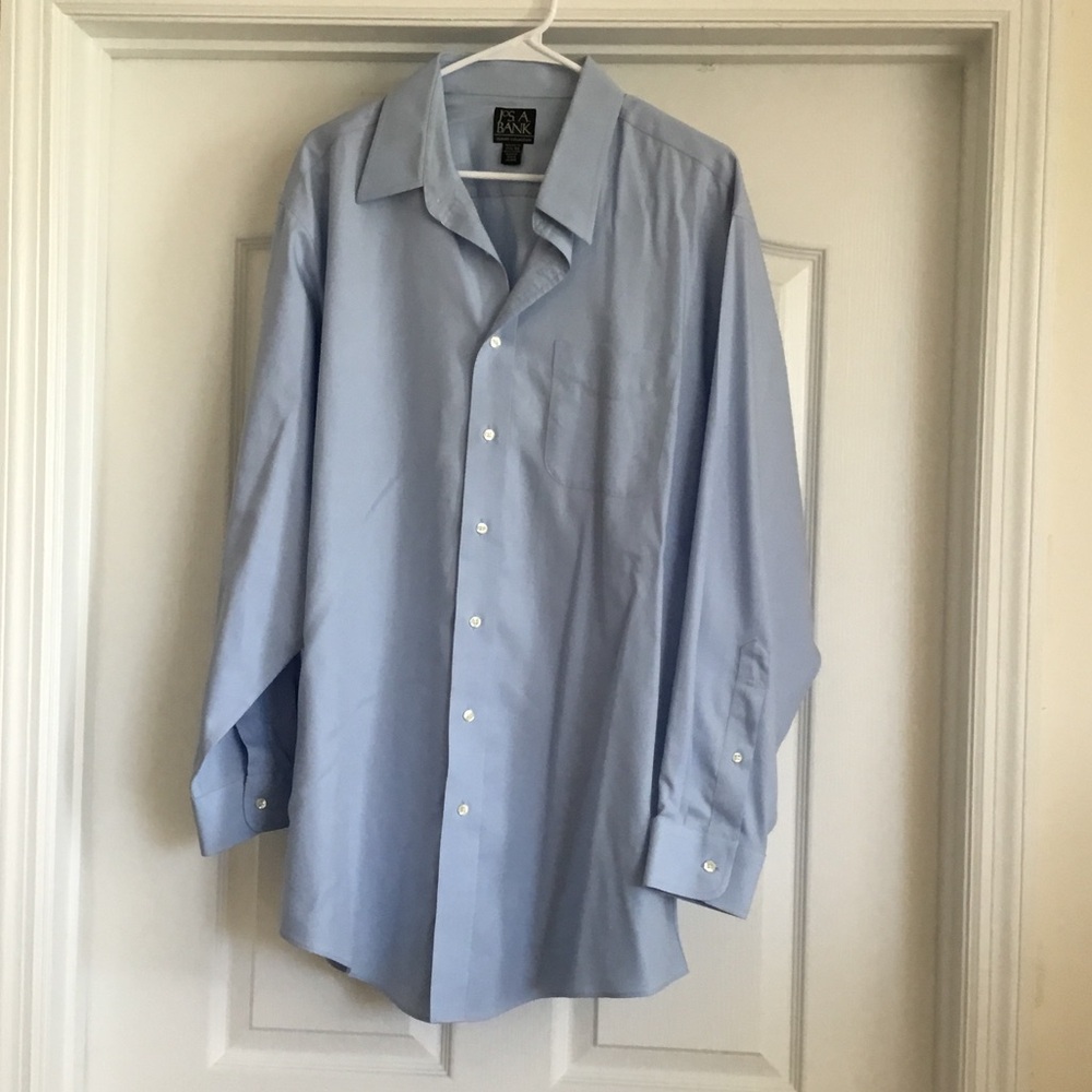 Jos. A. Bank Light Blue Dress Shirt Size 17.5
